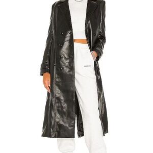 Bardot Black Double-Breasted Trench Coat